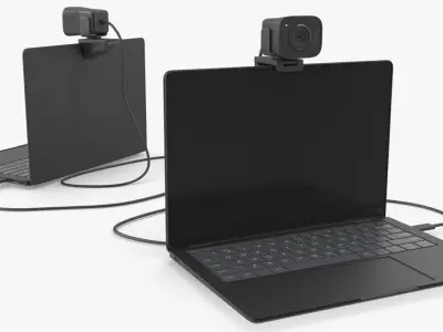  Logitech StreamCam Installed on Laptop Black 