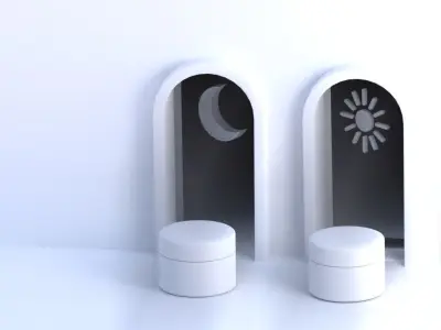 Moon And Sun Side Includes Lighting Setup 3D model