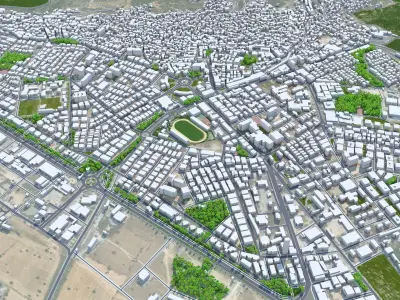 Mugla Turkey 10km Low-poly 3D model