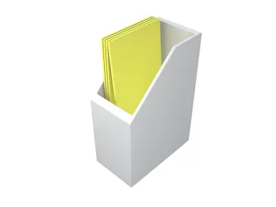 Office Stationery File Folder Icon v1 003 Low-poly 3D model