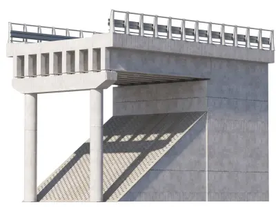 Road bridge section elements for personal configuration 3D model