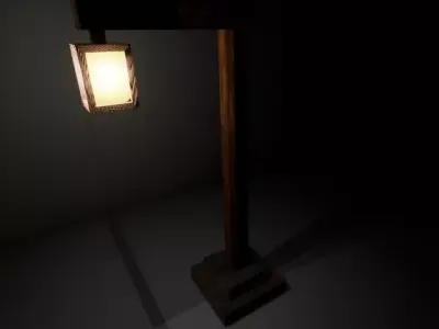 Street lamp Low-poly 3D model