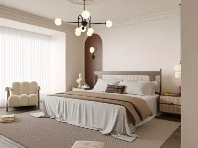 Modern Cozy Bedroom 3D model