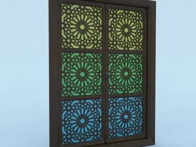 Traditional Moroccan Window 3D model
