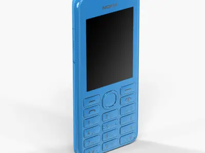 Nokia 206 Dual Sim cellphone 3D model