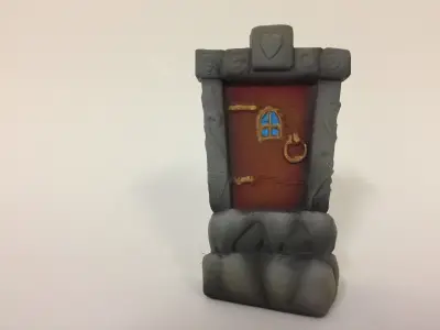 Fairy door with steps 3D print model
