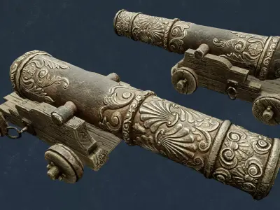 Pirate Props Low-poly 3D model