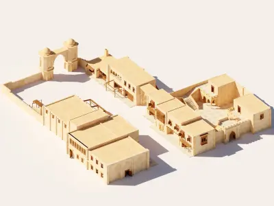 ancient desert building 3D model