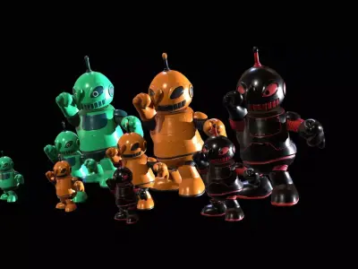 Minirobotic2Pack3 Low-poly 3D model