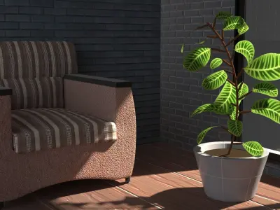 The Chair And The Plant 3D model