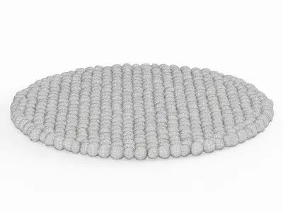 Carpet made of soft colored balls 3D model