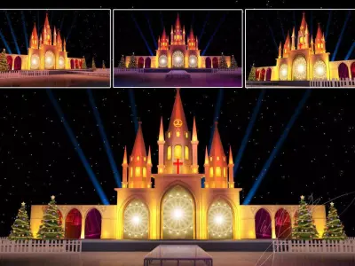 Stage party concert fashion catwalk T station  119 3D model