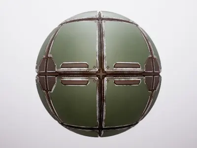 PBR Sci-Fi Spaceship Texture 57 Low-poly 3D model