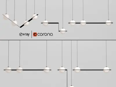 Laurent suspension light collection 3D model