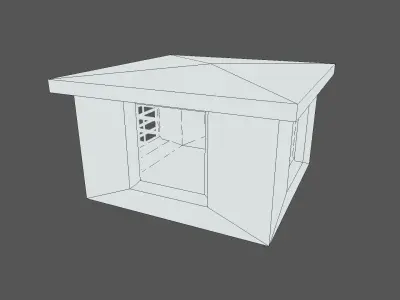 Ventilation Shaft Building Gameready Low-poly 3D model