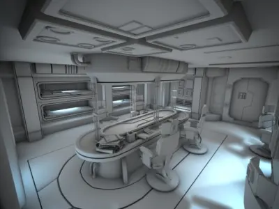 Spacecraft Interior HD 2 3D model