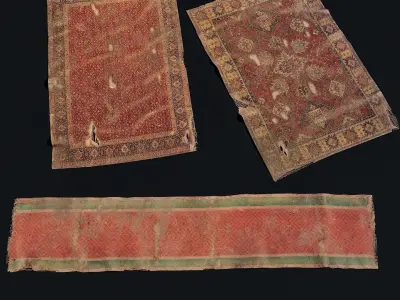 Persian Carpets 7 8 9 Low-poly 3D model