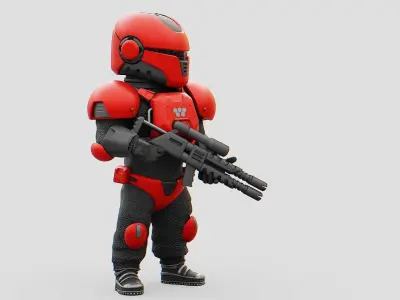 CYBER SOLDIER XC-200  RIGGED 3D model