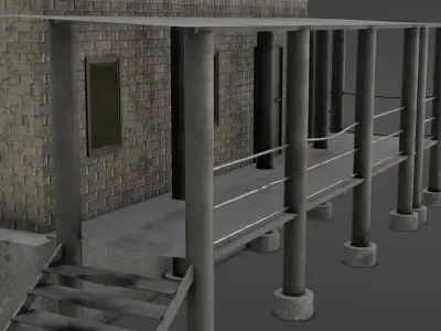 House brick Low-poly 3D model