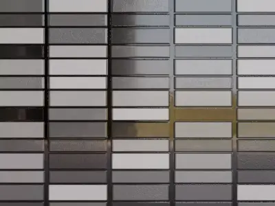 Modern Glossy White and Black Vertical Panels PBR Seamless Texture