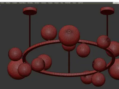 FOLKS CEILING GOLD Low-poly 3D model