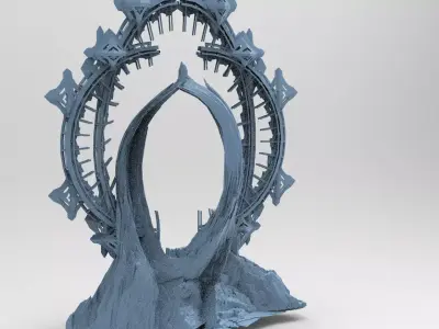 Alien cliff cloning facility 4 3D model