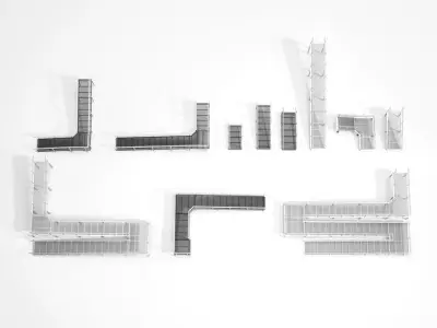 Set of 11 different size ramps  3D model