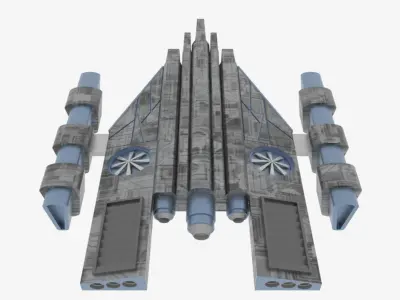 Mars - S300 Spaceship  Low-poly 3D model