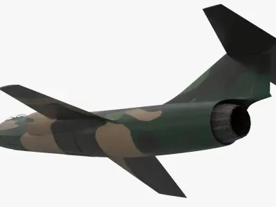  Flying Supersonic Recon Jet Camo Green Simplified 