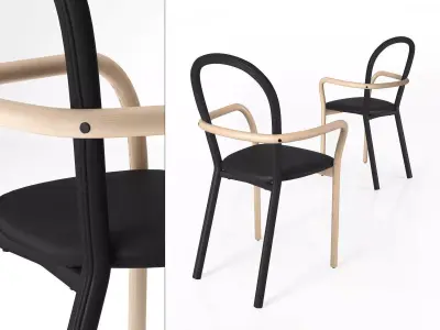 Gentle pair of chairs 3D model