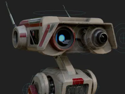 BD 1 Jedi Survivor 3D Model Rigged PBR Blender FBX OBJ Low-poly 3D model