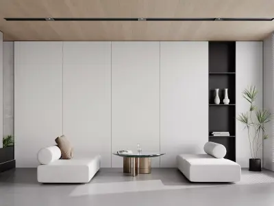 Modern-style villa interior 3D model