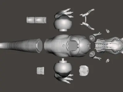 Star Wars Mandalorian Concept Mythosaur Vintage Scale Model 3D print model