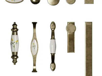 Kitchen faces in the classic style set  001 Low-poly 3D model