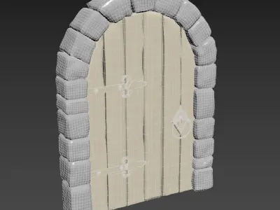 Medieval door Free 3D model buy