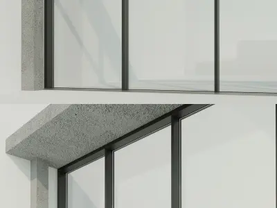 Panoramic glazing Stained glass 8 Low-poly 3D model