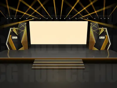 Event stage design 3D model