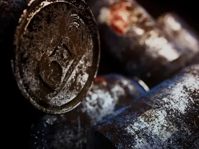 Garbage rusty Pepsi Can Low-poly 3D model