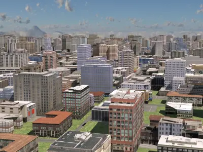 City 50 Low-poly 3D model