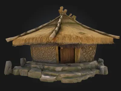 Thatch Roof Cottage  Cozy Charm of Countryside Living 3D model