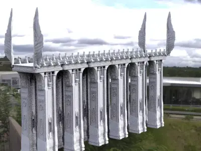 League of legends Inspired Angel wings bridges 7 3D model