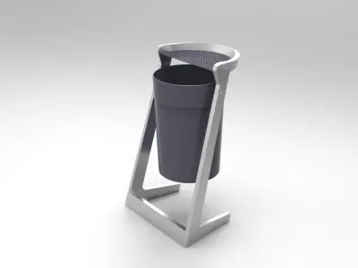 Trash Can - Urban Furniture Collection 3D model