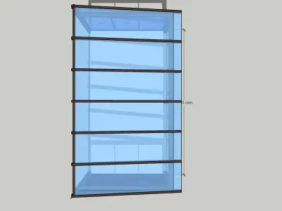 Roof with posts 3D model