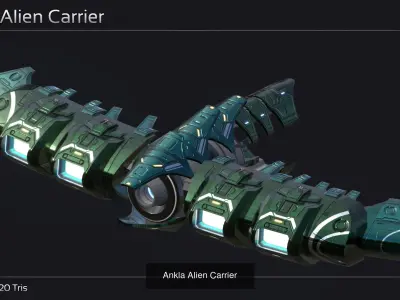 Ankla Alien Spaceship Collection 3D Model Pack