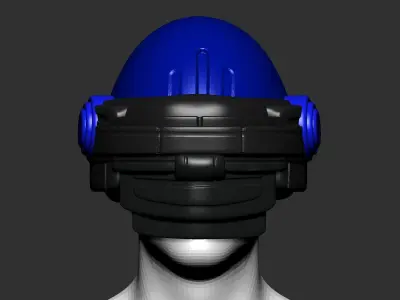 helmet high poly sculpt 3d printable ver 7 3D model 3D model 54