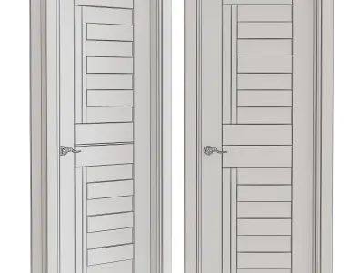 Vetro Gray Oak Belldinni Modern Interior Door 3d model Low-poly 3D model