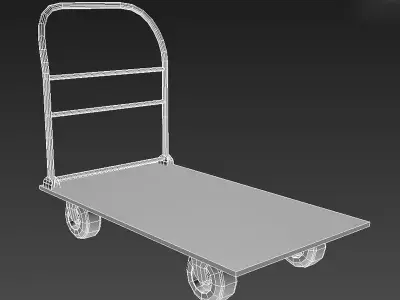 trolley hand truck Low-poly 3D model