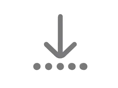 3d arrow down to dotted line Low-poly 3D model