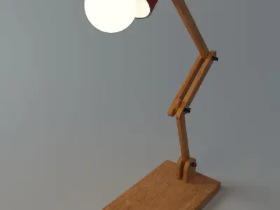 Articulated lamp Low-poly 3D model