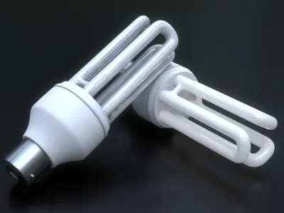 CFL Bulb Low-poly 3D model